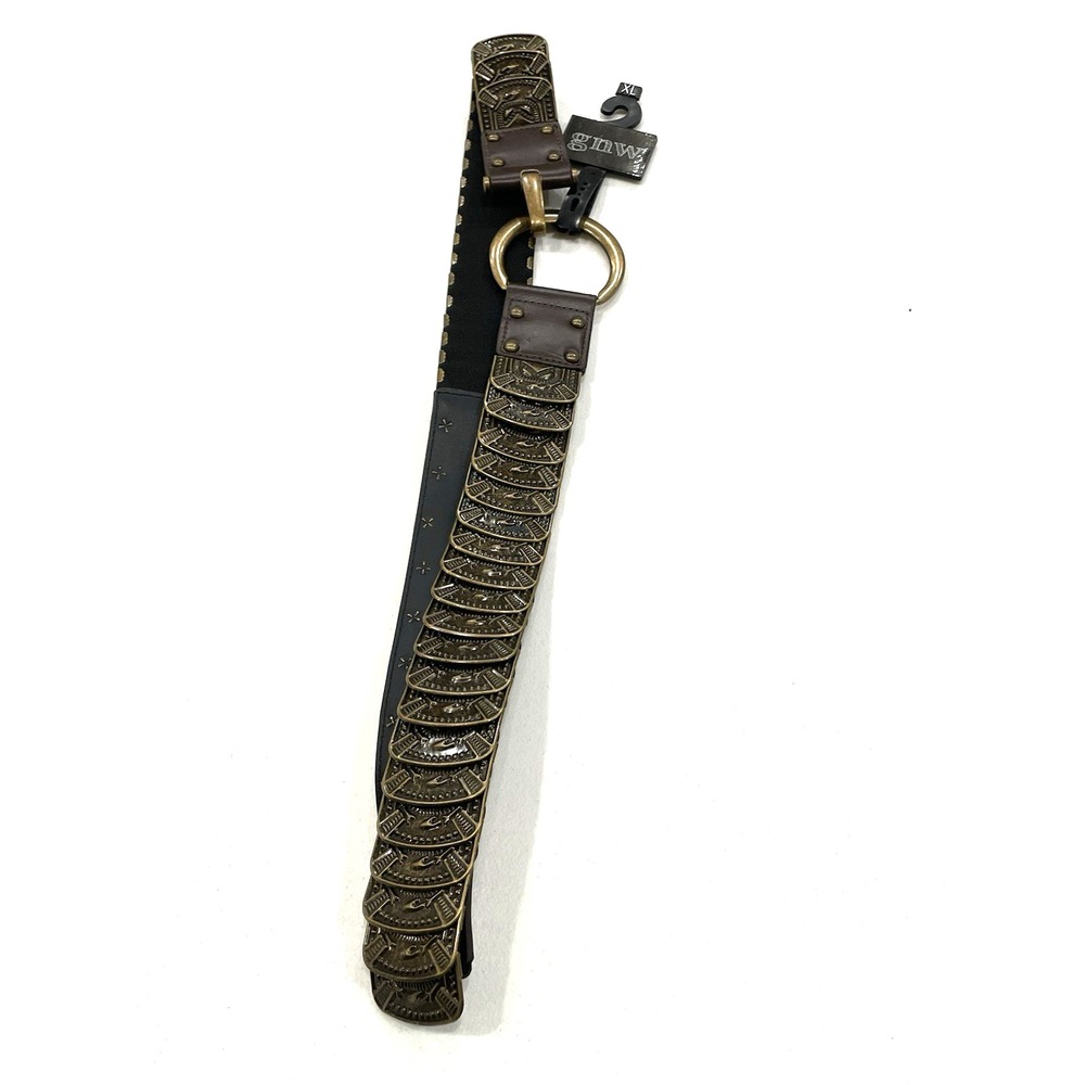 Women's / Juniors Size XL Brown Belt GNW Gladiator Aztec Plates Non Adjustable‎